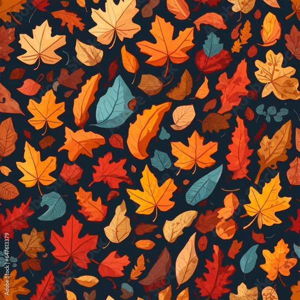 Fototapeta autumn leaves pattern