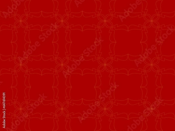 Fototapeta red pattern with snowflakes