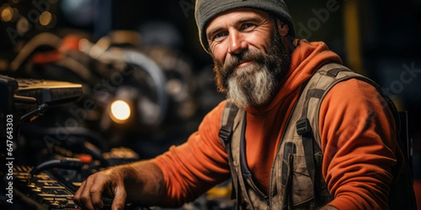 Fototapeta Torque Talk: Profiling the Expertise of an Automotive Master Mechanic.