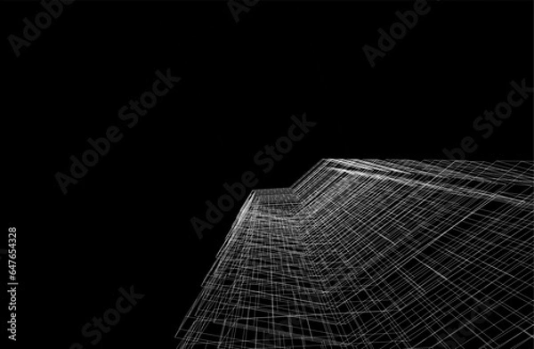 Fototapeta Abstract architectural background vector illustration