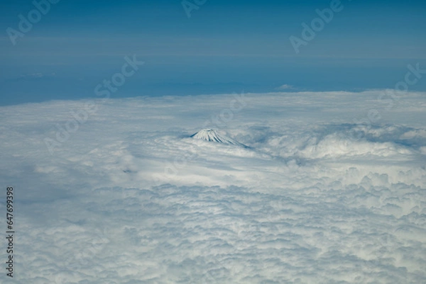 Obraz 雲の海のから頭を出す富士山