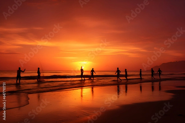 Obraz sunset on the beach