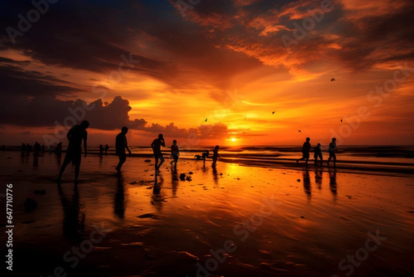 Obraz sunset on the beach