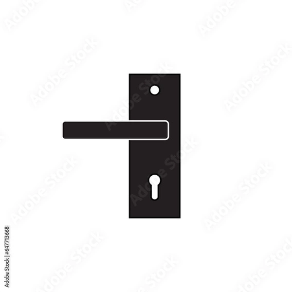 Obraz door lock with handle icon