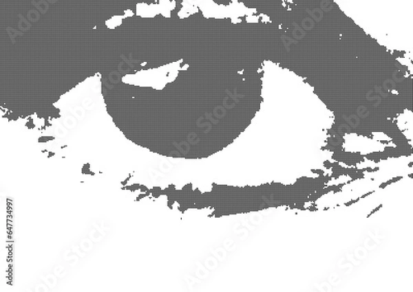 Obraz black and white eye