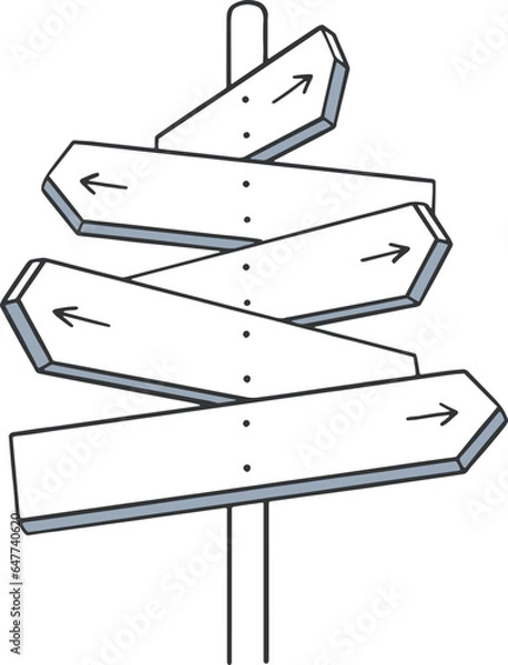 Obraz 分岐点のイラスト素材