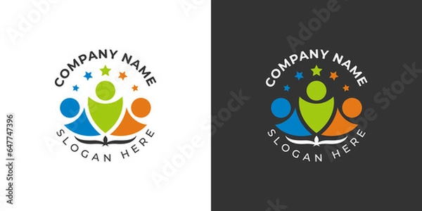 Fototapeta Together We Thrive Symbolic Logos Encouraging Social Cohesion, Team Building, and Community Bonding