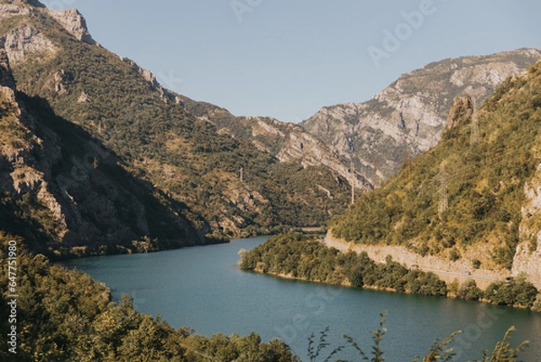 Fototapeta lake and mountains