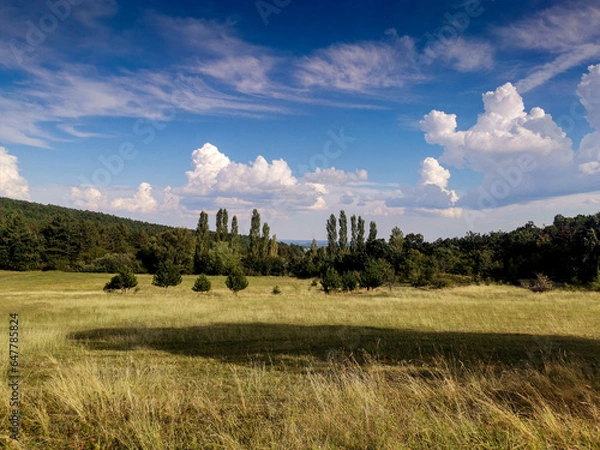 Fototapeta landscape with mountains and clouds