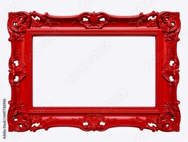 Obraz red frame, generative AI 