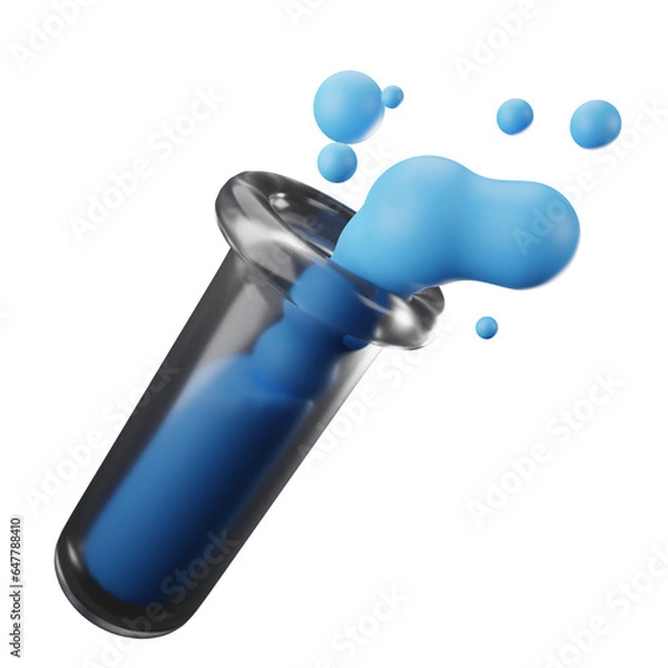 Fototapeta Blood sample 3d icon