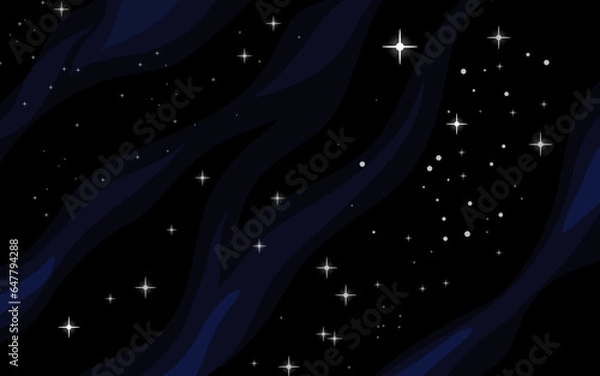 Obraz Vector space background . Cute flat style template with Stars in Outer space