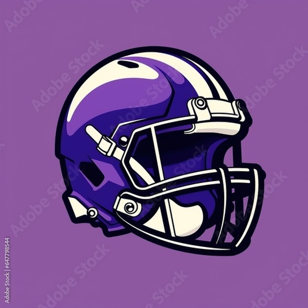 Fototapeta American football helmet simple,Generative AI