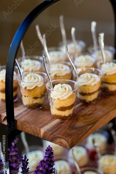 Obraz Mini Cheesecake Cups at Wedding Reception