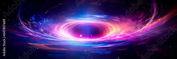 Fototapeta representation of a wormhole, a theoretical shortcut through space-time.