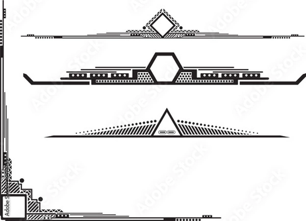 Obraz art deco corner twiddle