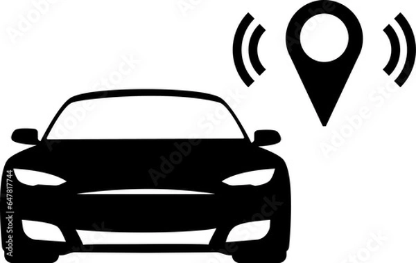 Fototapeta Vector illustration of a car on a transparent background