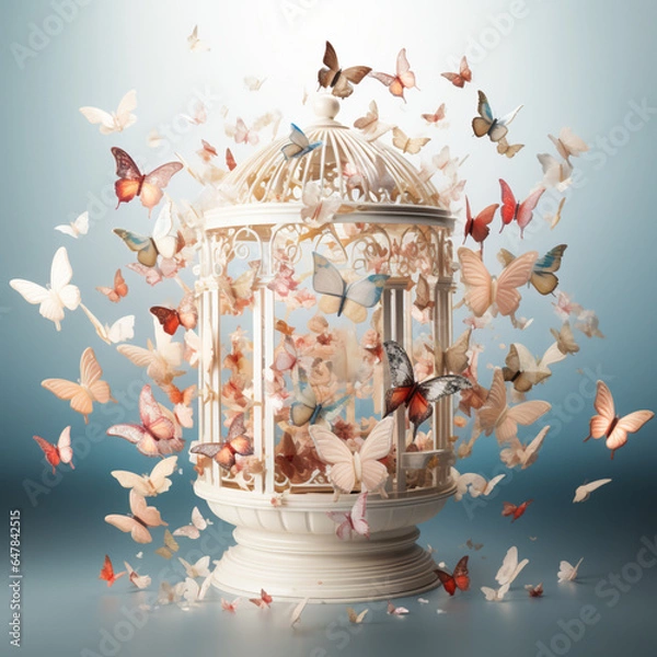 Fototapeta background with butterfly