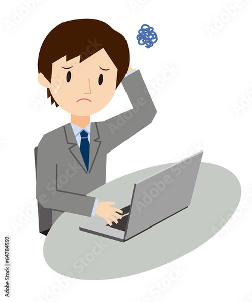 Fototapeta ビジネスマン　パソコン