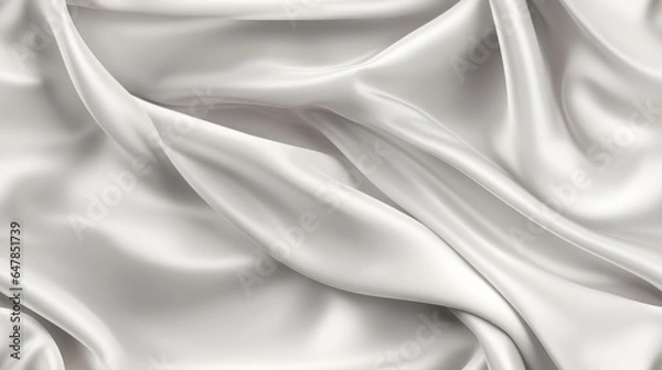 Fototapeta Waves of platinum luxury. Silky and shimmering. A touch of elegance for projects. Embrace the contemporary vibe.