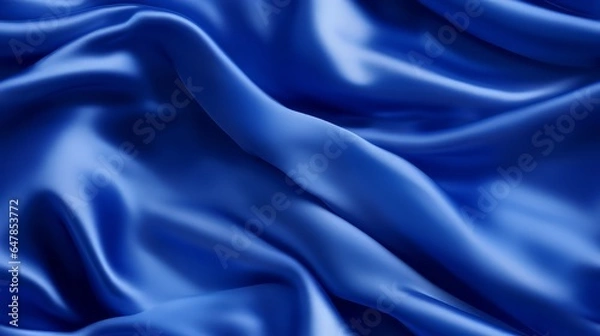 Fototapeta Waves of royal blue. Silky satin. Perfect for celebrations. A touch of sophistication.