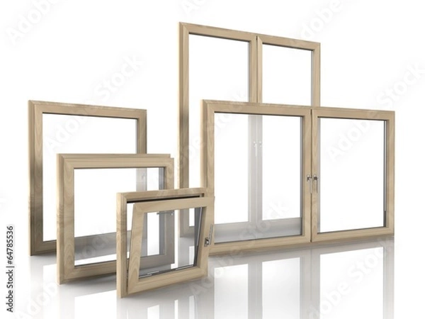 Obraz Verschiedene Holzfenster