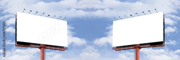 Obraz two Blank billboard useful for your advertisement