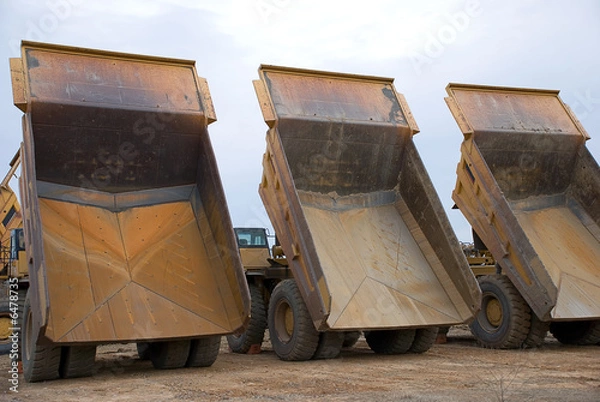 Obraz Three dump trucks