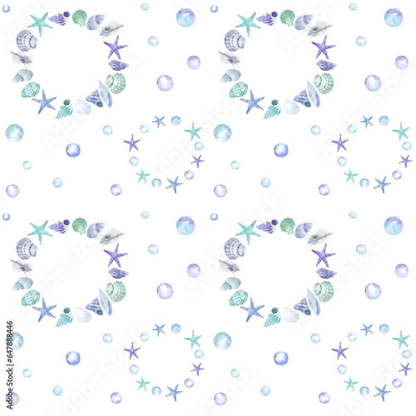 Obraz ヒトデと貝殻のきれいなパターン