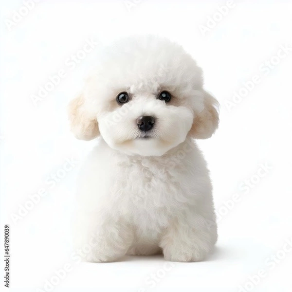 Obraz Delightful Baby Bichon Frise Smile, Generative AI