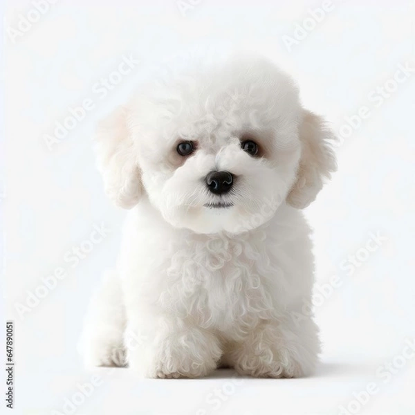Obraz Tiny Bichon Frise's Innocent Eyes, Generative AI