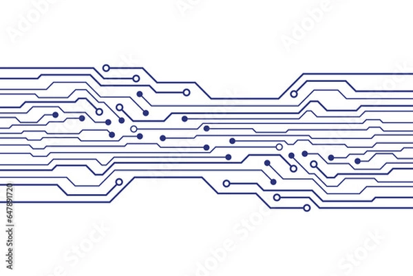 Fototapeta Abstract futuristic circuit board technology background. Circuit board with various technology elements.
