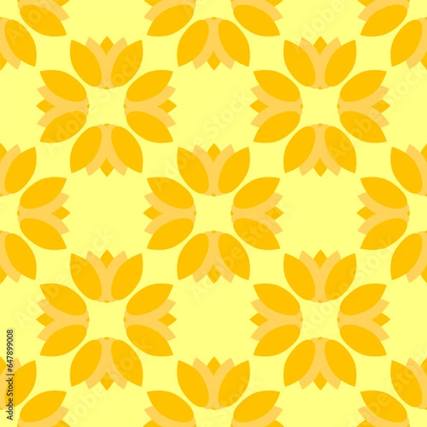 Fototapeta Design Pattern Seamless Background Pop Art Tulip Flower