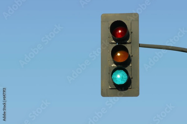 Obraz green traffic light