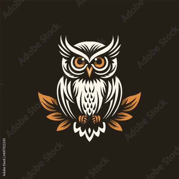 Obraz Owl logo design. Vector illustration