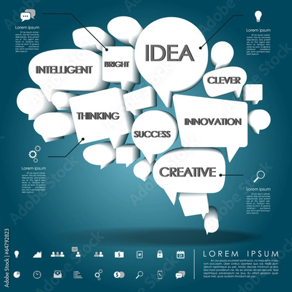 Fototapeta brain from bubble talk