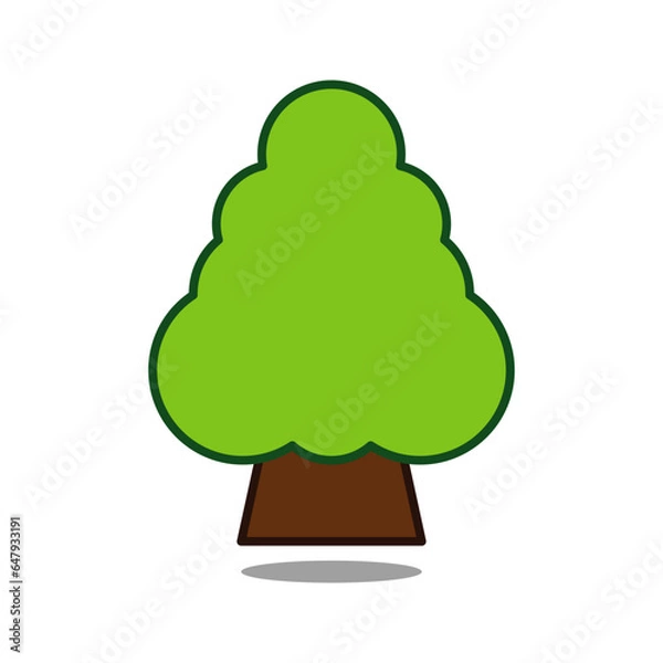 Fototapeta Cute Leaf Cartoon Vector Illustration