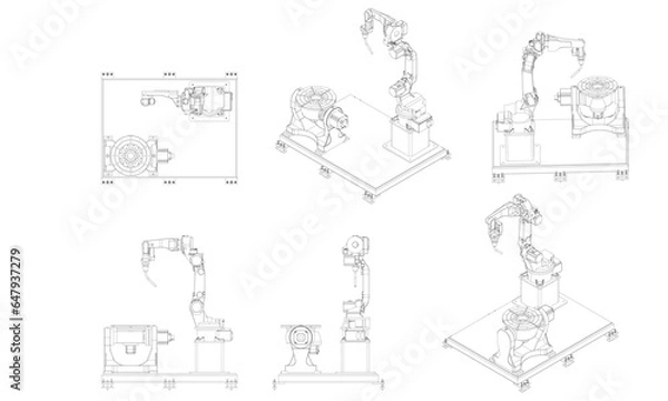 Fototapeta welding robot