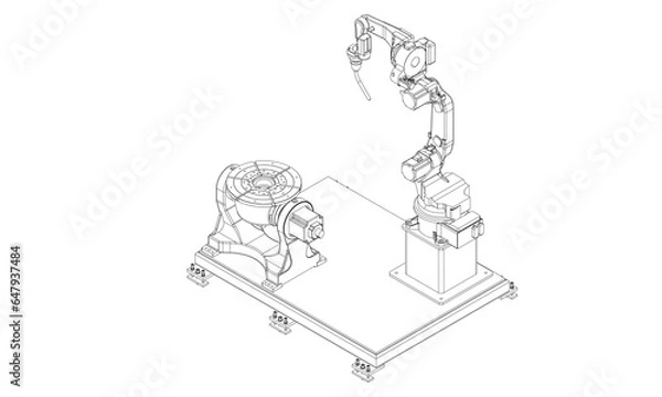 Fototapeta welding robot
