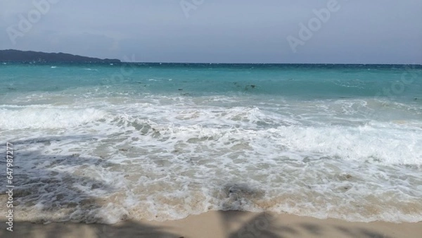 Obraz フィリピン　ボラガイ島　波打ち際