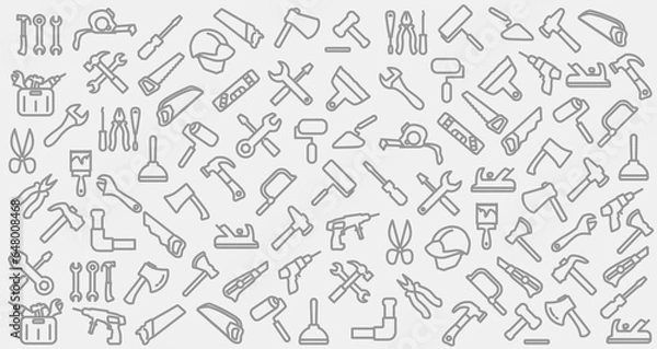 Fototapeta tools icon background. repair tools vector icon background.