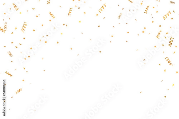 Obraz 3D gold confetti that floats down to celebrate