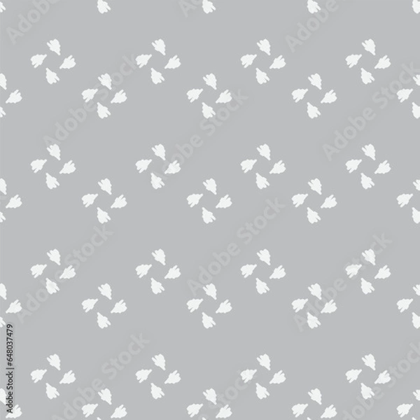 Fototapeta Seamless pattern with paint blots. Black and white abstract drawing. Vector illustration