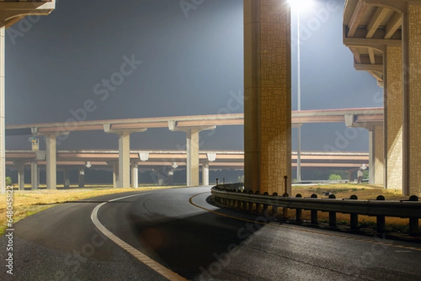 Obraz Night view of desolate overpasses