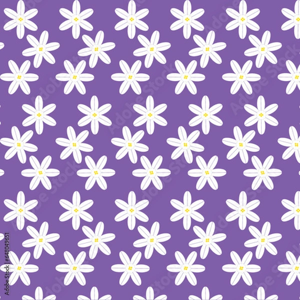 Fototapeta Seamless daffodil flower pattern.