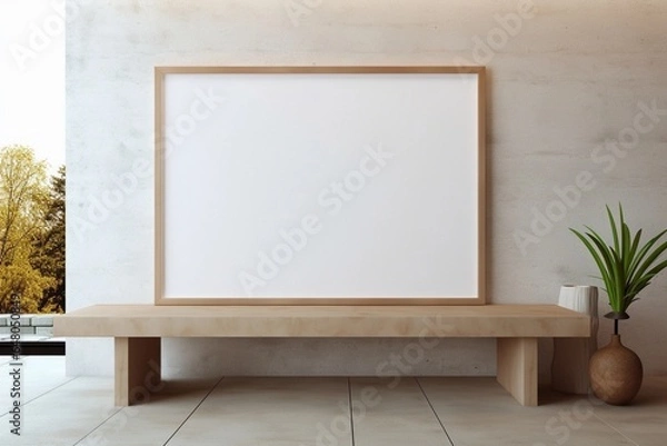Obraz mockup modern frame at modern interior wall 