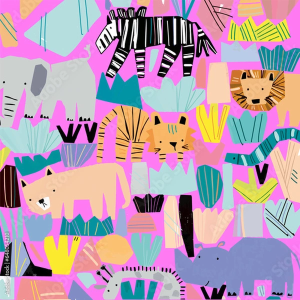 Obraz seamless pattern with kids