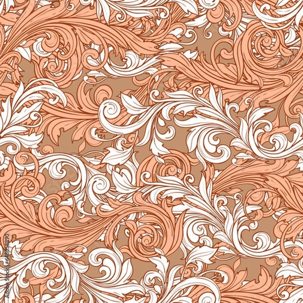 Fototapeta seamless pattern with floral elements