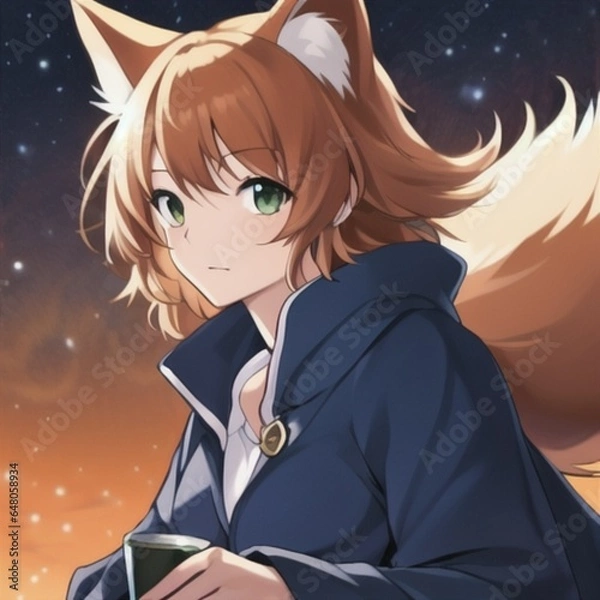 Obraz きつね、美少年、美青年
