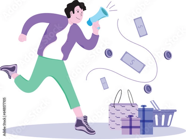 Obraz Charming Character Illustrations: Vector Sale Spectacular